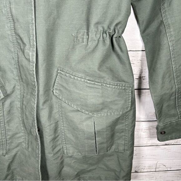 Abercrombie & Fitch Anorak Utility Cotton Canvas Hooded Pull Waist Jacket Small - Picture 3 of 7